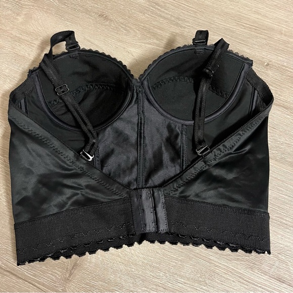 vintage black lace corset by excellent size 34B Y2K/2000s era new without tags - Picture 3 of 5